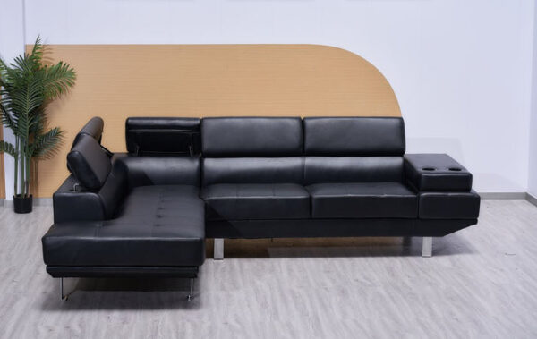 Classic Bonded Leather Corner Sofa – Home Store UK - Image 5