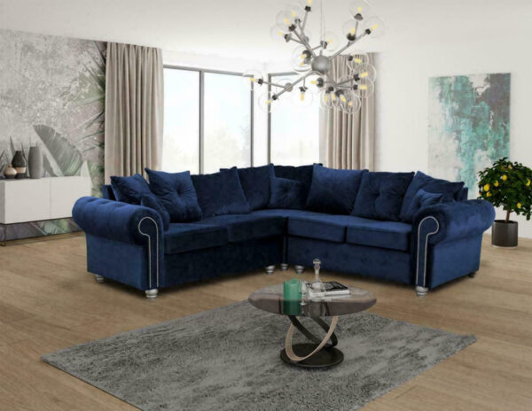 Plush Fabric Corner Sofa - Home Store UK - Image 2